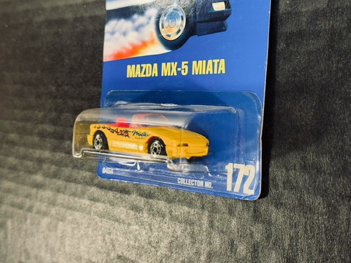 1991 Hot Wheels #172 Mazda MX-5 Miata gelb mit rosa Innenausstattung 0454 Mattel - Bild 4 von 12