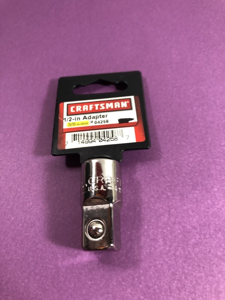 NEW CRAFTSMAN 3 8 DRIVE TO 1 2 SOCKET ADAPTER 4258 U S A EBay new-craftsman-3-8-drive-to-1-2-socket-adapter-4258-u-s-a-ebay