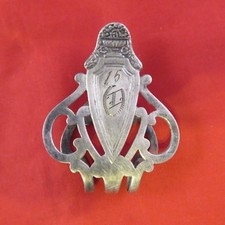 Victorian Napkin Holder/Money Clip 1800&rsquo;s Silver Wash (1079)