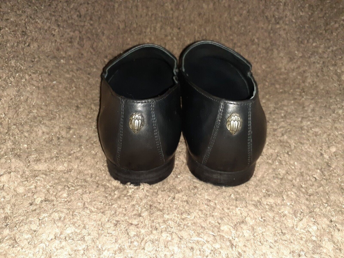 KURT GEIGER-Black Leather-Palermo Silver Studded Venetian 