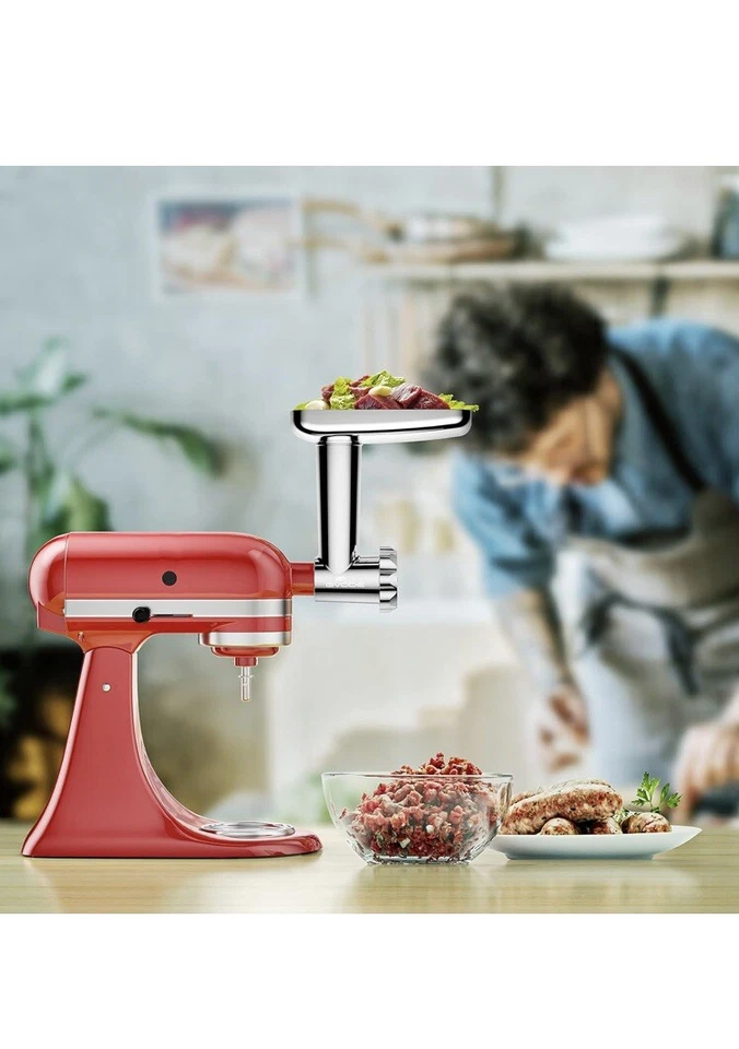 Accesorio para picadora de carne de acero inoxidable para batidoras de pie KitchenAid Foto 2 de 4