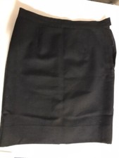Minigonna invernale con bottone e zip laterali, tg 42  nera. Tessuto sartoriale