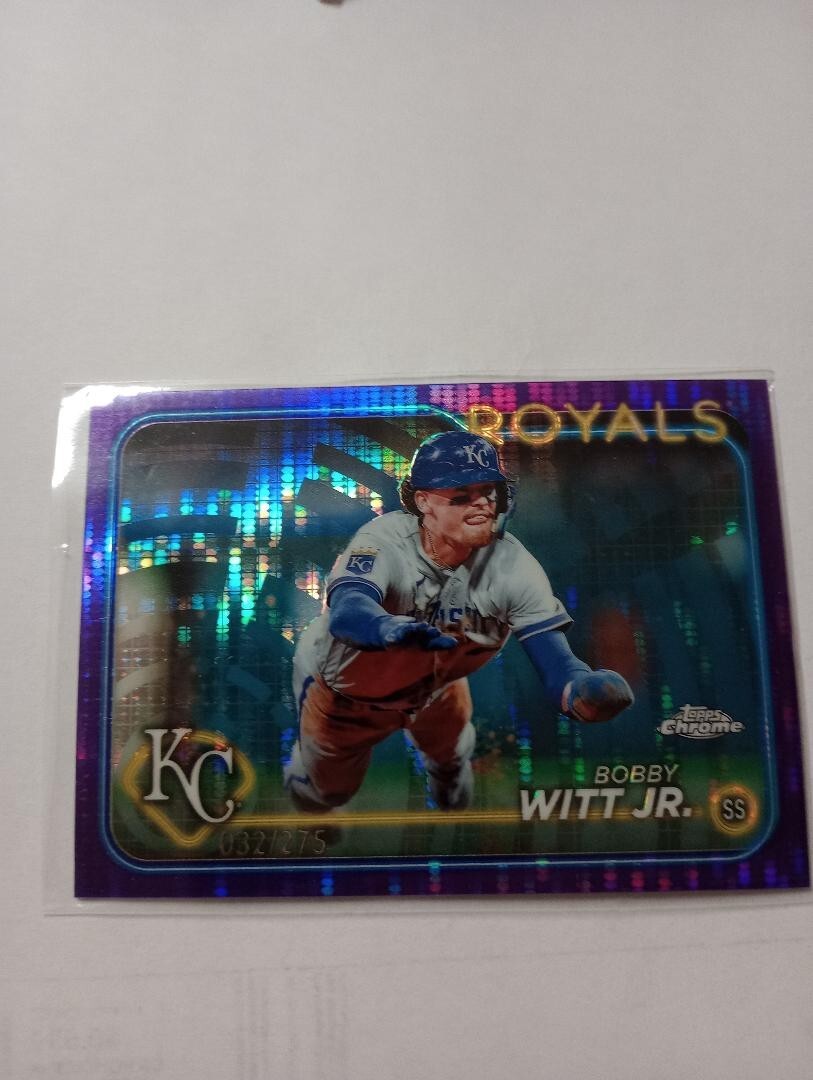 2024 Topps Chrome Bobby Witt Jr Purple Sonar Refractor 32/275 #120 Royals