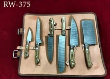 6PCS  Handmade Full Tang FORGED Damascus Steel Kitchen Knives Chef Set RW-375