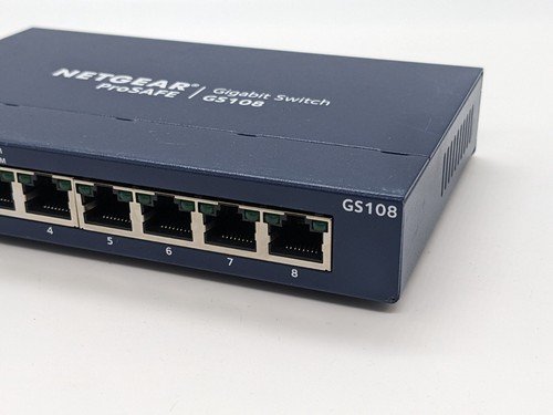 BEZ KABLA NETGEAR 8-portowy gigabitowy przełącznik sieciowy ethernetowy GS108 rozdzielacz GS 108 - Zdjęcie 2 z 9