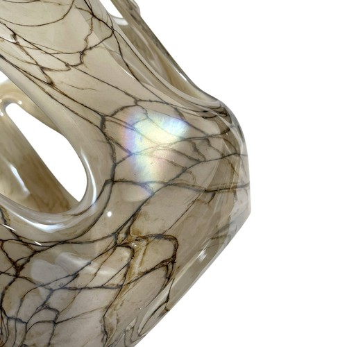 Vintage 1970s Makora Krosno Jozefina Art Glass Poland Freeform Cutout Vase - Picture 11 of 15