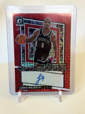 2023-24 Donruss Optic Choice NBA Lonnie Walker IV Opti-Graphs Autograph Red Nets