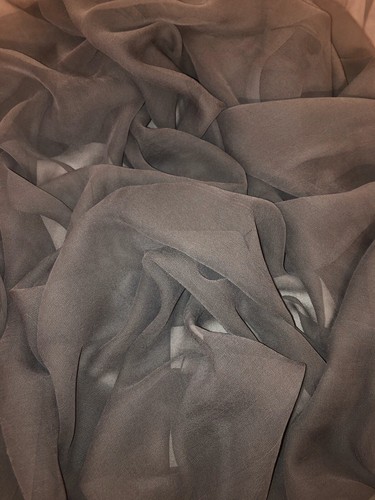 1 mtr dark grey chiffon dress fabric..45” wide (114cm) - Picture 2 of 2