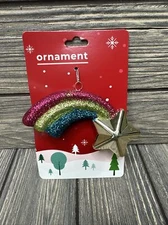 Happy Home By Rite Aid Christmas Ornament Glitter Shooting Star
