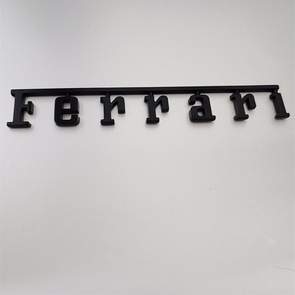 Ferrari Rear Script 360 F430 F458 488 F12 Matte Black Emblem Badge(Fit ...