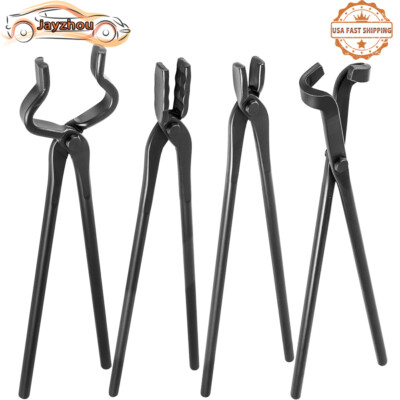 Blacksmith Tongs Knife Making Tongs Set Bladesmith Blacksmith Knife Tong 4PCS