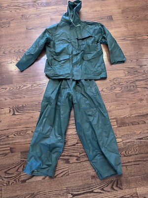 Stearns 2-Piece Rainsuit Green Mens xL 100% Polyvinyl Chloride