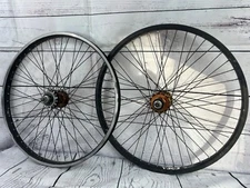 X Rims Y303 24 inch Wheel Set Joytech Gold High Flange Hubs Shimano Freewheel