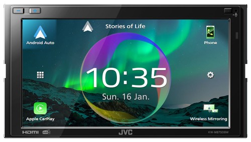 JVC DAB Lenkrad 2DIN Bluetooth USB Autoradio für Dacia ab 12 dunkelbraun - Bild 4 von 12