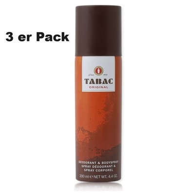 Tabac Original 3 x 200 ml Deodorant Deo Spray   SPARPAKET