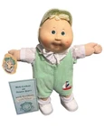 1984 Cabbage Patch Kids, Preemie, Blonde Tuft, Green Eyes, HM 3, OK, Green Mint