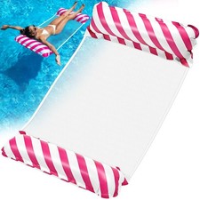 4-in-1 Inflatable Pool Float Hammock Water Lounger with Headrest Footrest