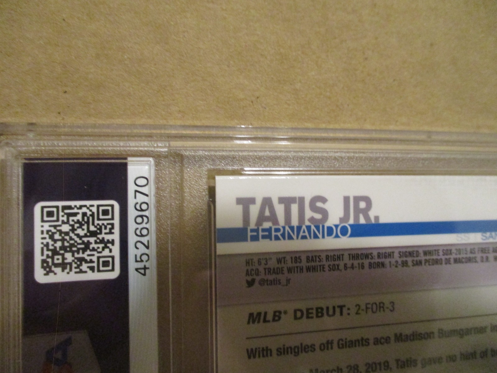2019 TOPPS CHROME UPDATE FERNANDO TATIS JR #54 RC ROOKIE PSA 10 GEM MINT! PADRES view 11
