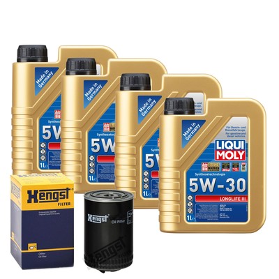 Motoröl 5W30 LIQUI MOLY Longlife Iii 4L+HENGST Ölfilter