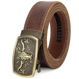 Mens Leather Belt, Ratchet Belts for Men Full Grain Leather Handmade, 100% It...