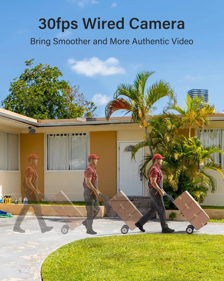 4 Pack 1080P HD TVI Home Security Camera Outdoor Indoor, 1920TVL, IP66 Waterp... - Image 3 of 4