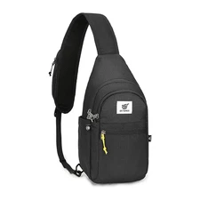 SKYSPER Sling Bag RFID Anti-Theft Crossbody Bag Recycled, Black - FAST SHIPPING