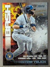 2020 Stadium Club - #BAB-4 Christian Yelich Bash and Burn Marlins Brewers