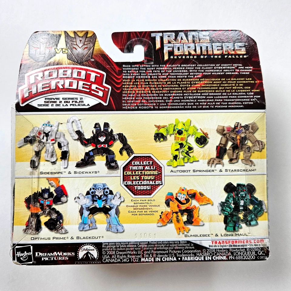 Transformers ROTF Robot Heroes Series 2: Skids Vs. Megatron Action Figures Toys - Image 2 of 2