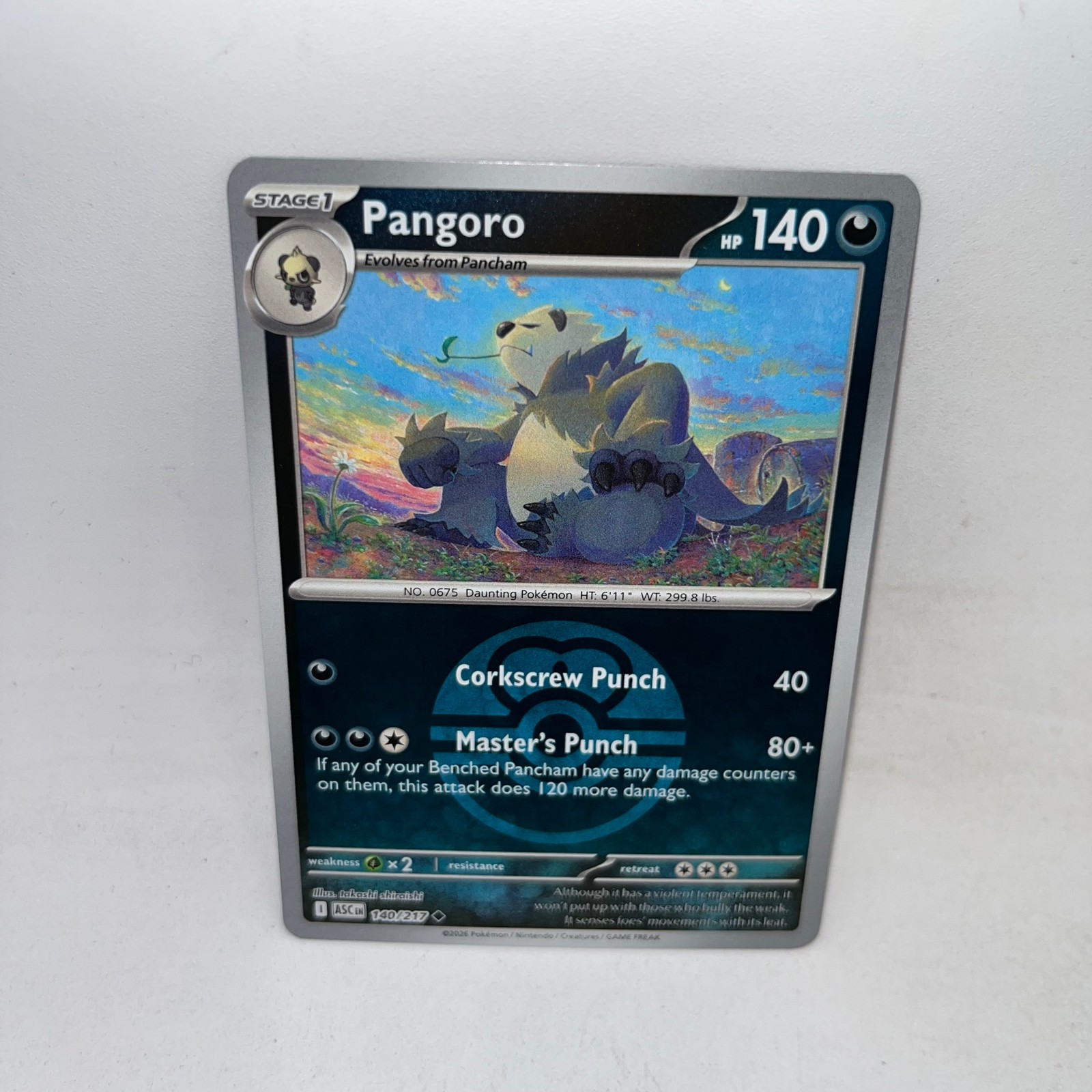 Pangoro (Love Ball) 140/217 Uncommon ME: Ascended Heroes Pokemon Reverse Holo NM