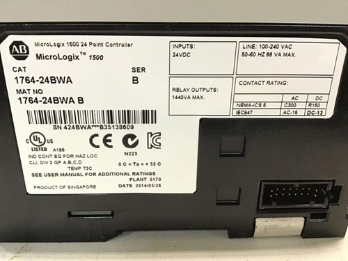 ALLEN BRADLEY Base Unit & Modules 1764-24BWA & RELAY MODULES Used #133499 - Picture 5 of 8