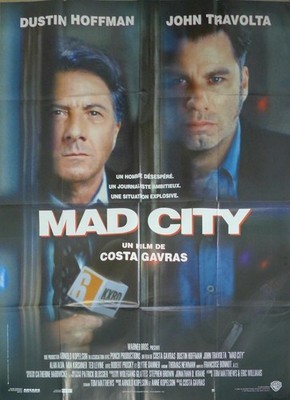 MAD CITY - JOHN TRAVOLTA / DUSTIN HOFFMAN - ORIGINAL GROSSES FRANZÖSISCHES FI...