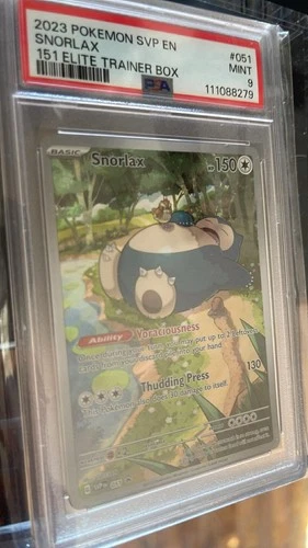 PSA 9 Snorlax 051 Scarlet & Violet: 151 (ETB) Black Star Promo Pokemon TCG MINT