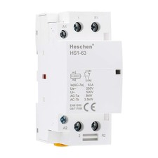 2-Pole 1NO 1NC AC 220V/240V Coil Household AC Contactor 35mm DIN Rail Mount