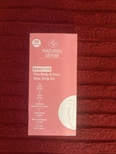 Natural Sense Sensitive Wax Strip Kit for Legs, Face, Bikini, Underarms 20 Pack
