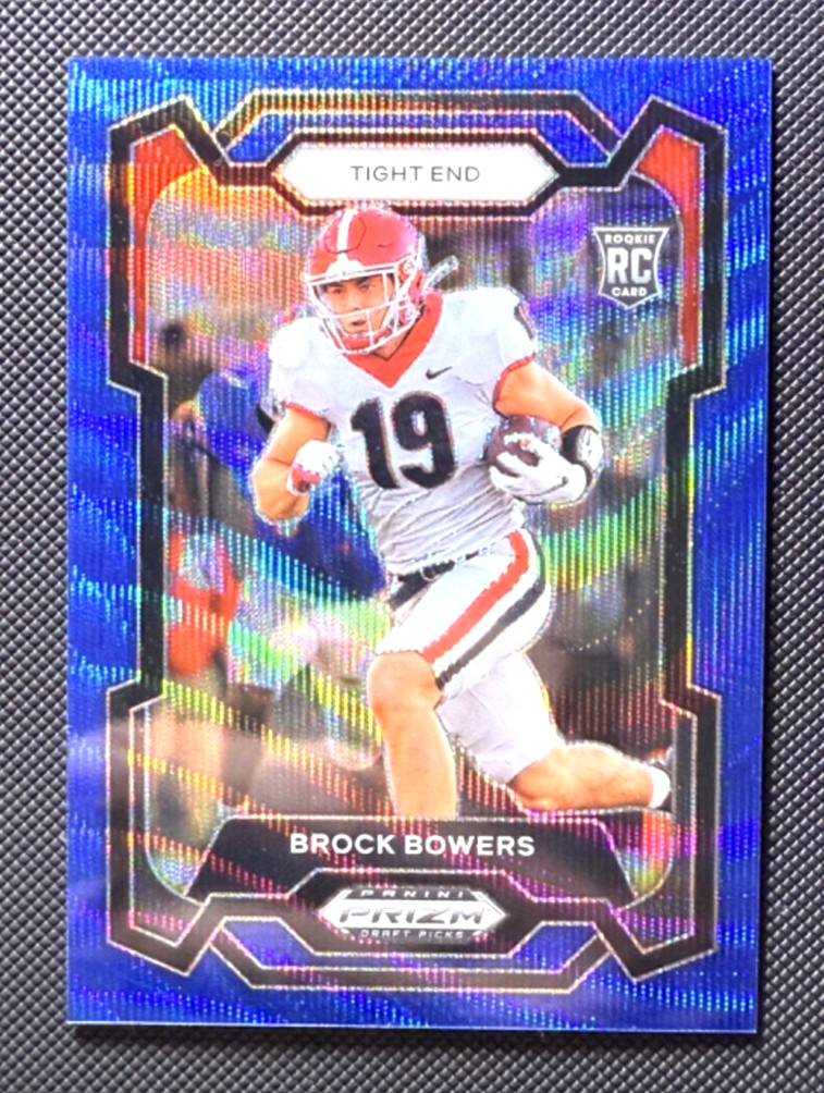 2024 Panini Prizm Draft Picks - Brock Bowers #107 Blue Wave Prizm /249 (RC)