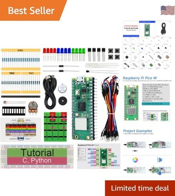Versatile Raspberry Pi Pico W Kit: Dual-core Microcontroller, Python, & C Code