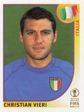 473 Christian Vieri Italia - Panini FIFA World Cup 2002 BLACK BACK