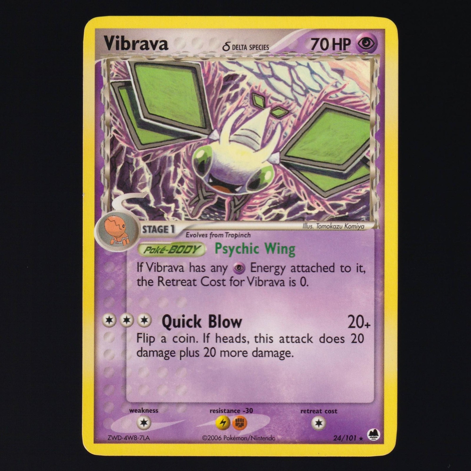 Vibrava 24/101 Dragon Frontiers Delta Species Rare Komiya Art Pokemon TCG NM