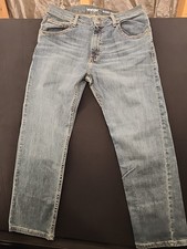 Wrangler Jeans Boys 16 Husky Blue Straight Fit Adjustable Waist Medium Wash