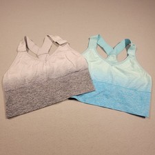 PINK Victoria's Secret Ombre Sports Bra Lot of 2 Racerback Workout Fitness Top