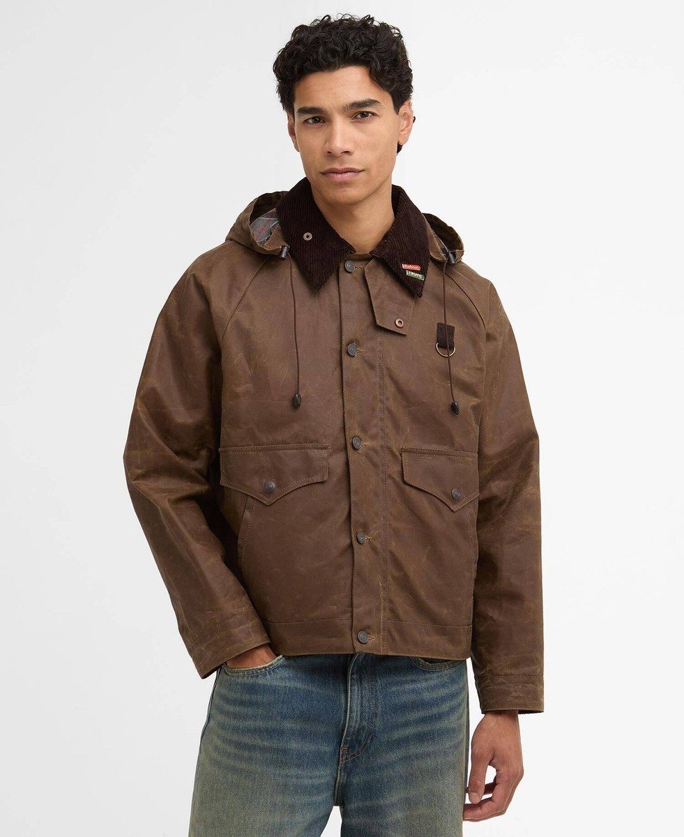 BarbourライダースジャケットXS Barbour x Levi's Spey Waxed Jacket L Tobacco Brown Streetwear