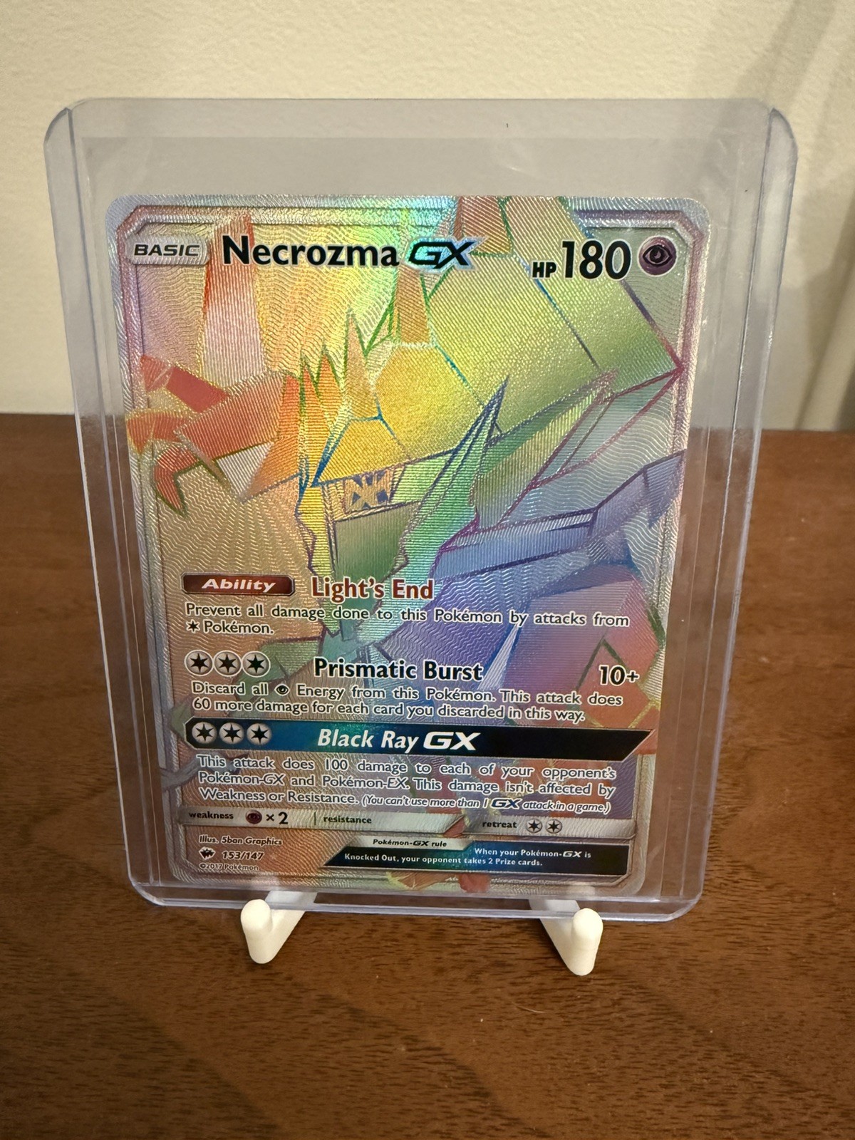 Necrozma GX - 153/147 - Pokemon Burning Shadows Sun & Moon Secret Rare Card NM
