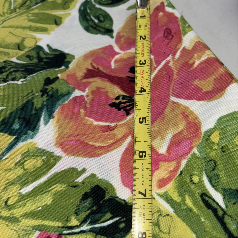 2015 Covington Tropical Pinks Green Floral Cotton Upholstery Fabric - Image 3 of 4