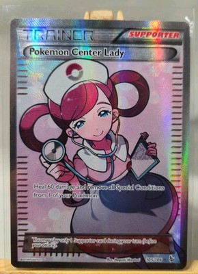 POKEMON CENTER LADY 105/106 FULL ART SEA OF FLAMES POKEMON CARD ENGLISH