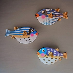 Fish Wall Decor - Wooden - 3 Pieces