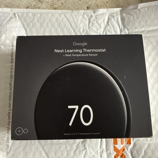 Google Nest Learning Thermostat (4th Gen) Polished Obsidian