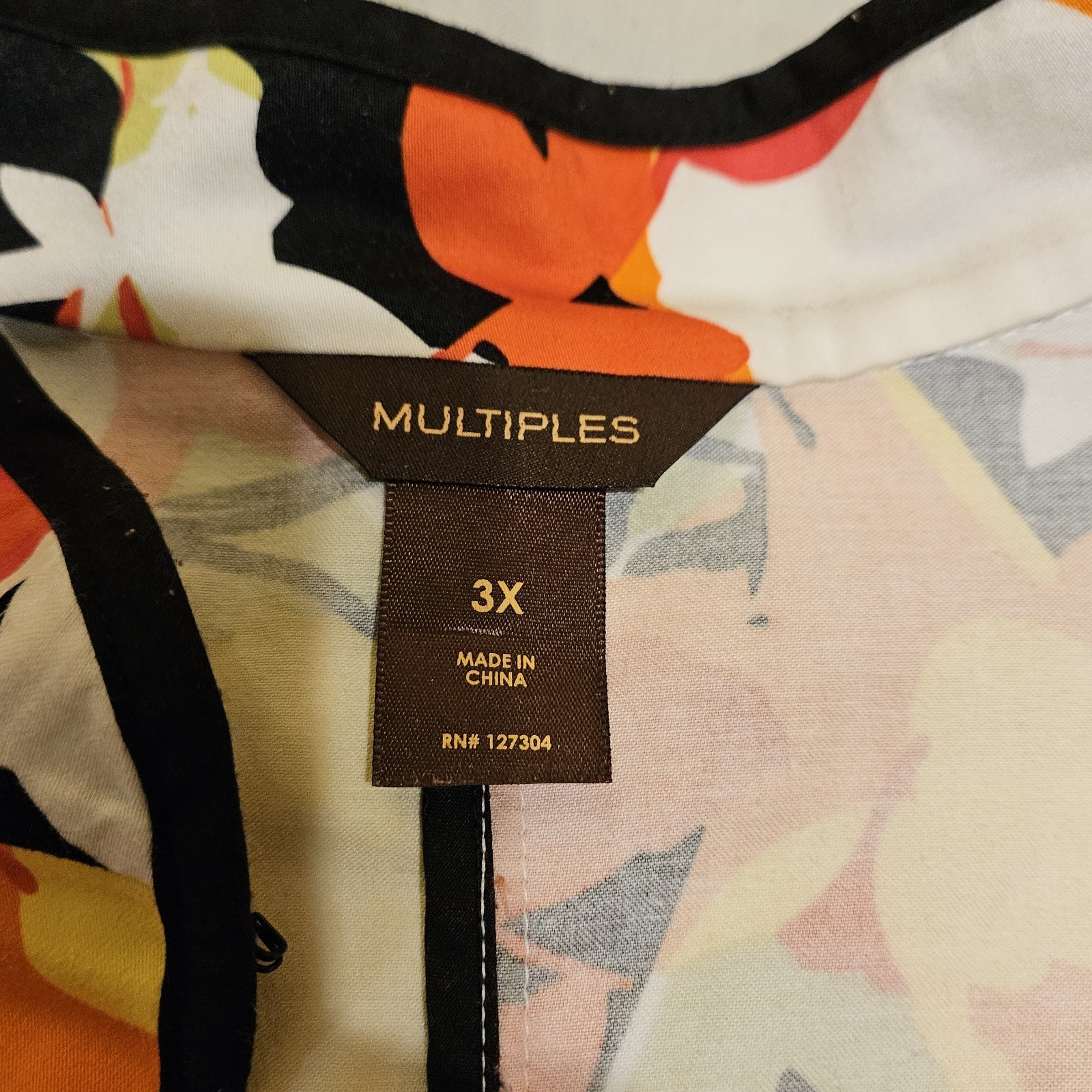 Multiples Jacket Plus Size 3X Multicolor Floral 3… - image 5