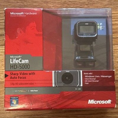 Microsoft LifeCam HD-5000 720p HD Webcam Camera New  with CD NEW