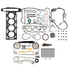 Engine Timing Chain w/ Balance Shaft Kit Full Gasket Set for Chevrolet Pontiac
