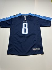 Nike Marcus Mariota Tennessee Titans #8 Youth Large (14/16) Navy Blue Jersey